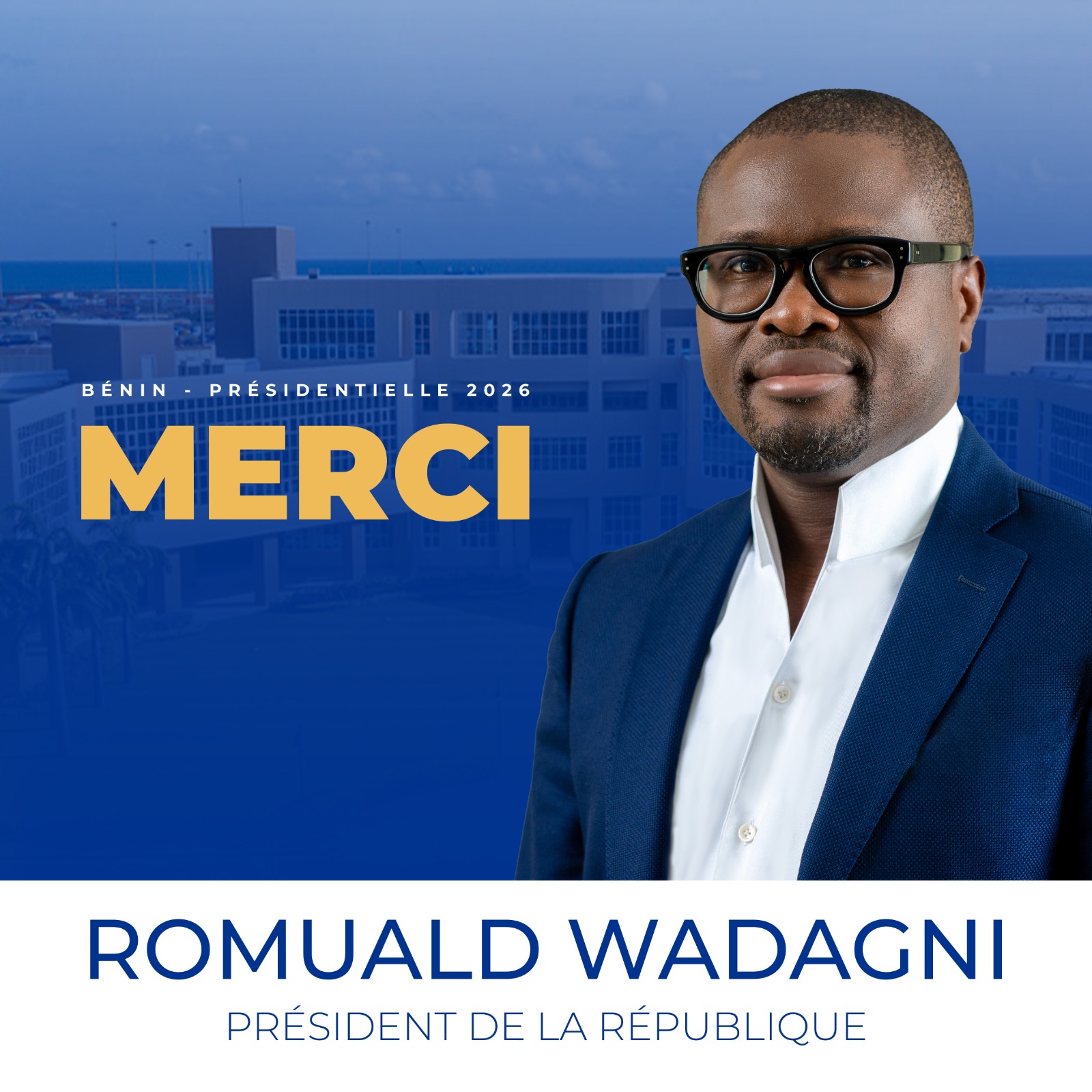 Présidentielle du 12 avril 2026 : largement élu, Romuald Wadagni s’adresse au peuple après sa victoire