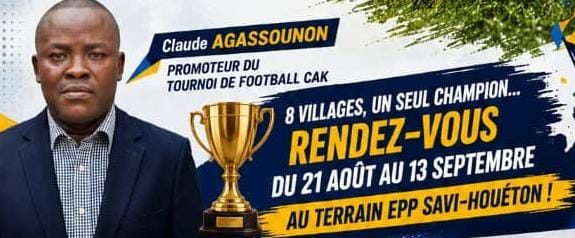 Du football pour mobiliser les jeunes de Savi (Le leader politique Claude AGASSOUNOU réédite bientôt l'initiative)