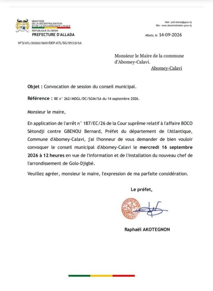 Le nouveau CA de Glo Djigbé installé demain